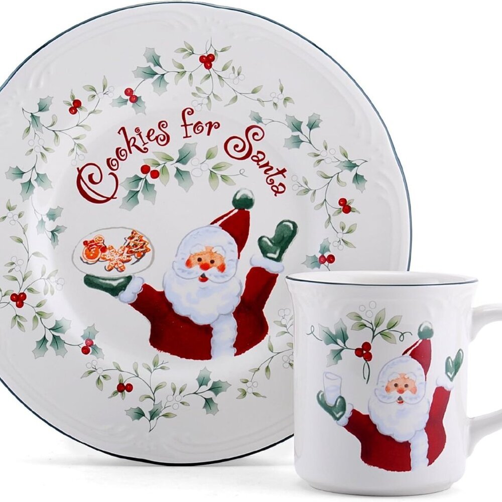 Winterberry "Cookies And Milk For Santa" Set